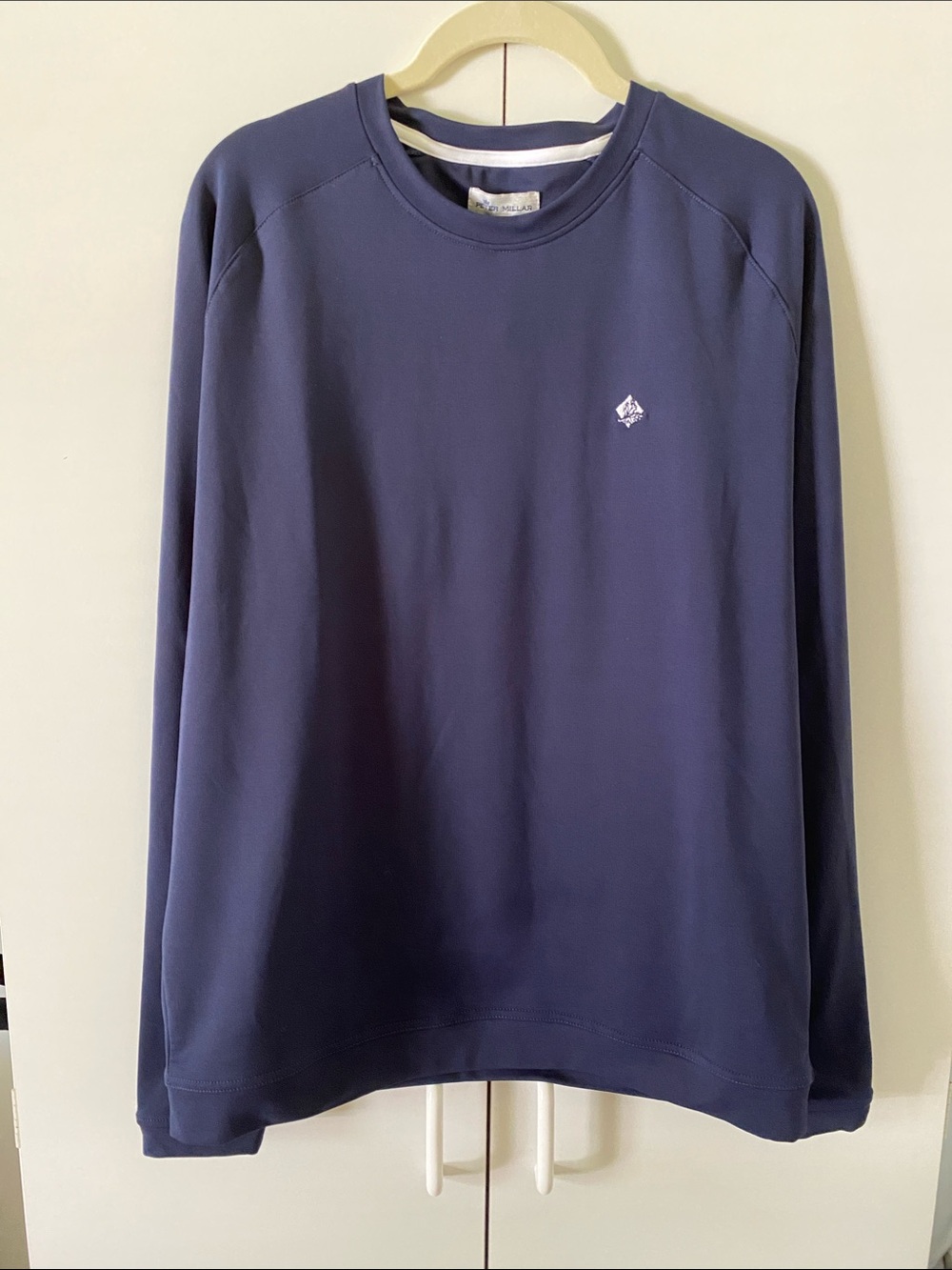 Peter Millar Navy Men's Long-Sleeve Crewneck Shirt - Size M - NWT